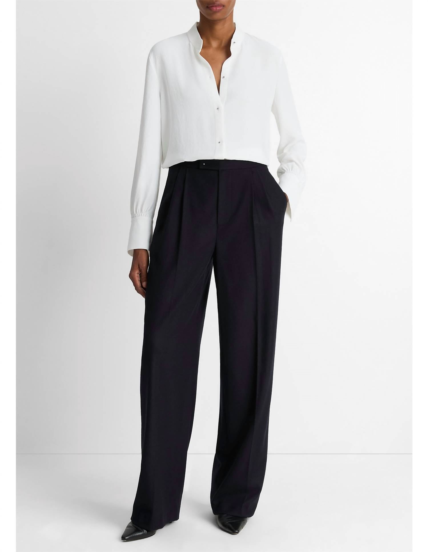 Vince - Metal Ball Button Long Sleeve Shirt