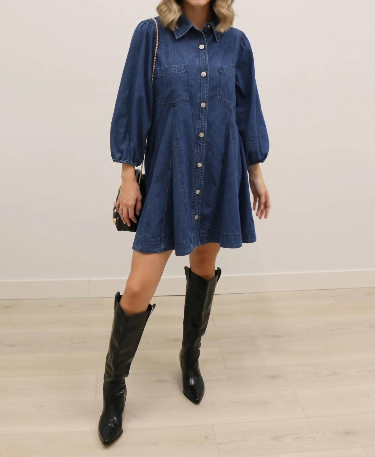 Entro - Jemma Button Front Mini Dress