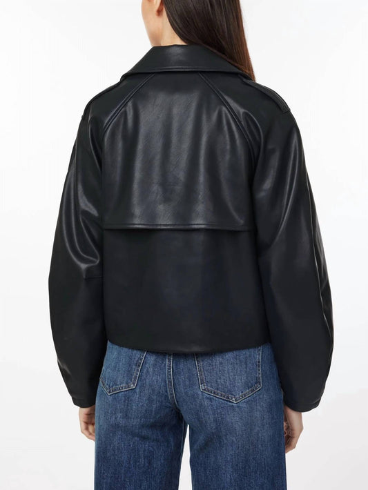 Habitual - Vegan Leather Cropped Trench