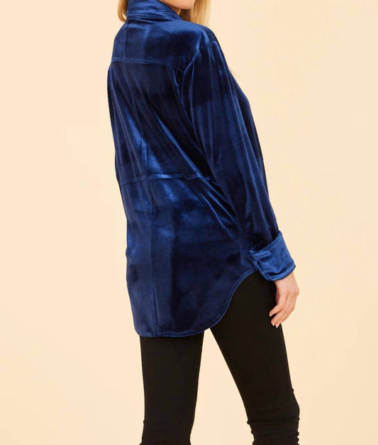 Dolce Cabo - VELVET BUTTON-UP TOP