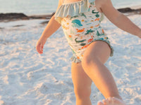 Emerson And Friends - Explore Florida Ruffle Leg One Piece Girls Swimsuit