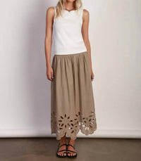 Dylan - Anna Midi Skirt With Cut Out Hemline
