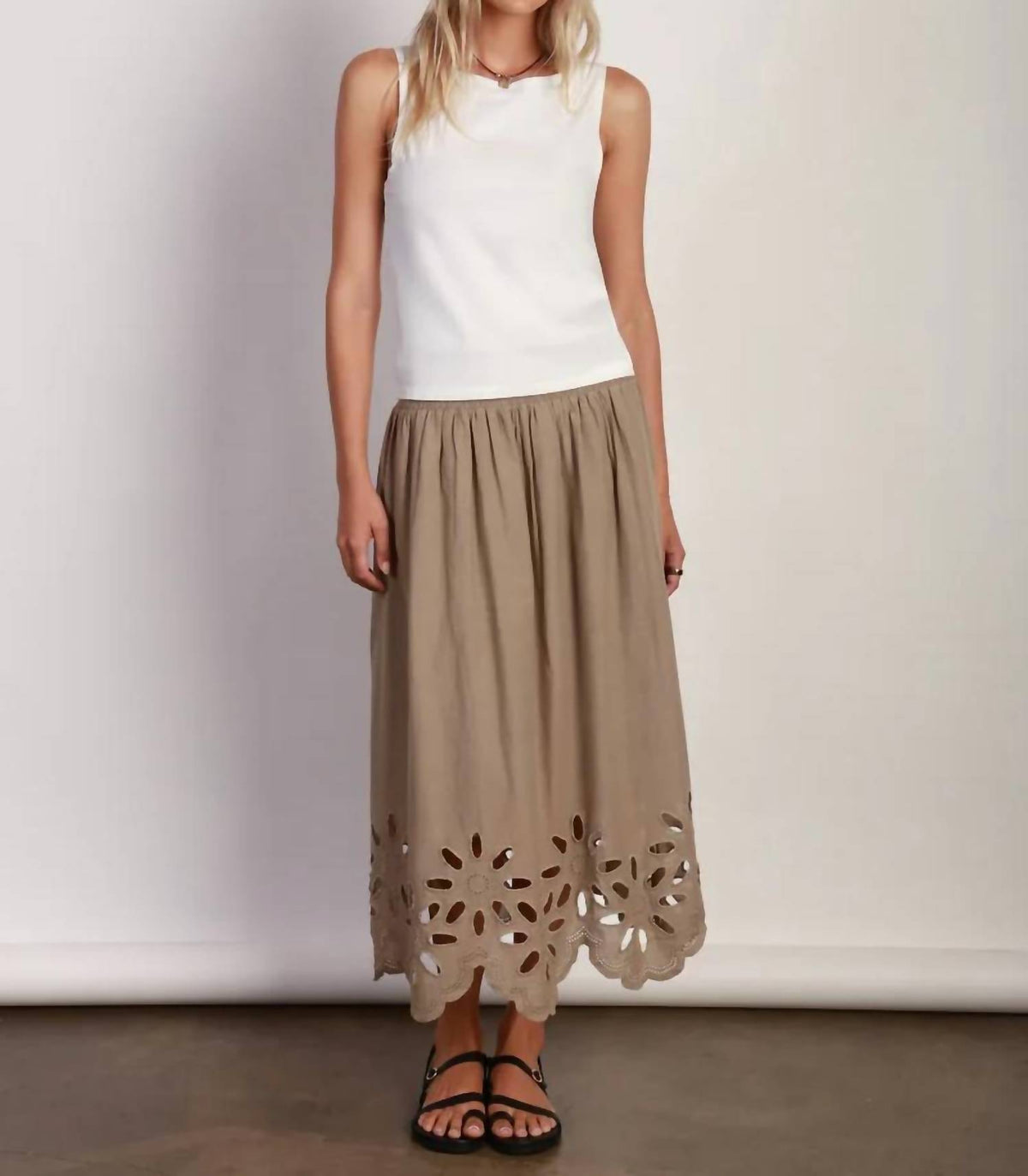 Dylan - Anna Midi Skirt With Cut Out Hemline