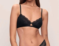 Eberjey Lara Triangle Bralette in black - women's intimate