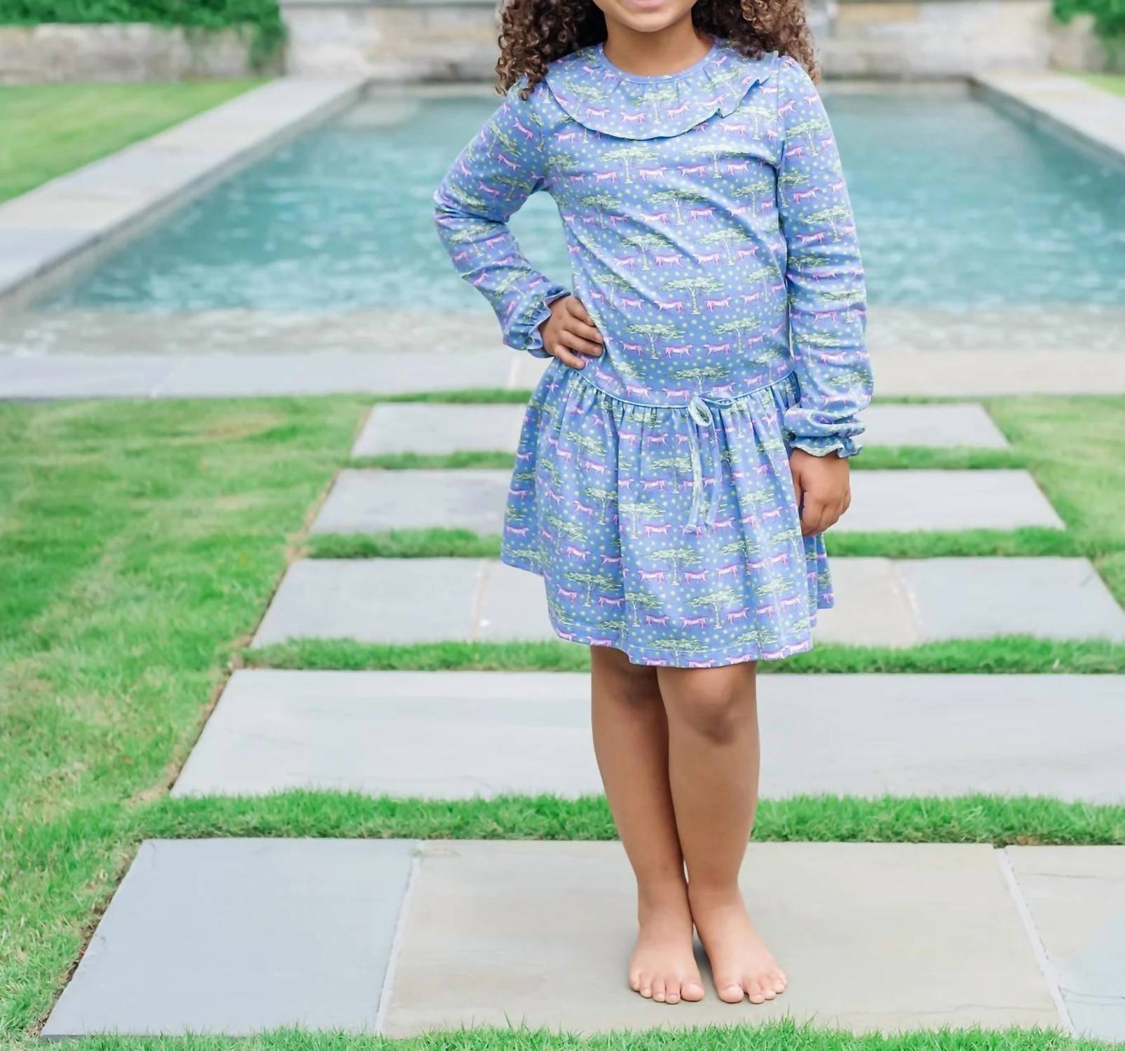 lila + hayes Ellery Dress in royal safari - kids' dress
