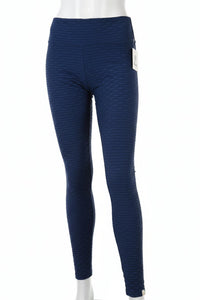 BBrazil Clothing Basket Weave Jacquard Long Leggings in navy - women's pants - detail view