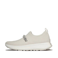 Fitflop - Women's Pearls & Crystals Knit Slip-on Sneakers