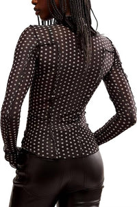 Free People - CHARLIE PRINTED MESH TOP