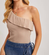 Bluivy - Gemma Ruffled One Shoulder Top