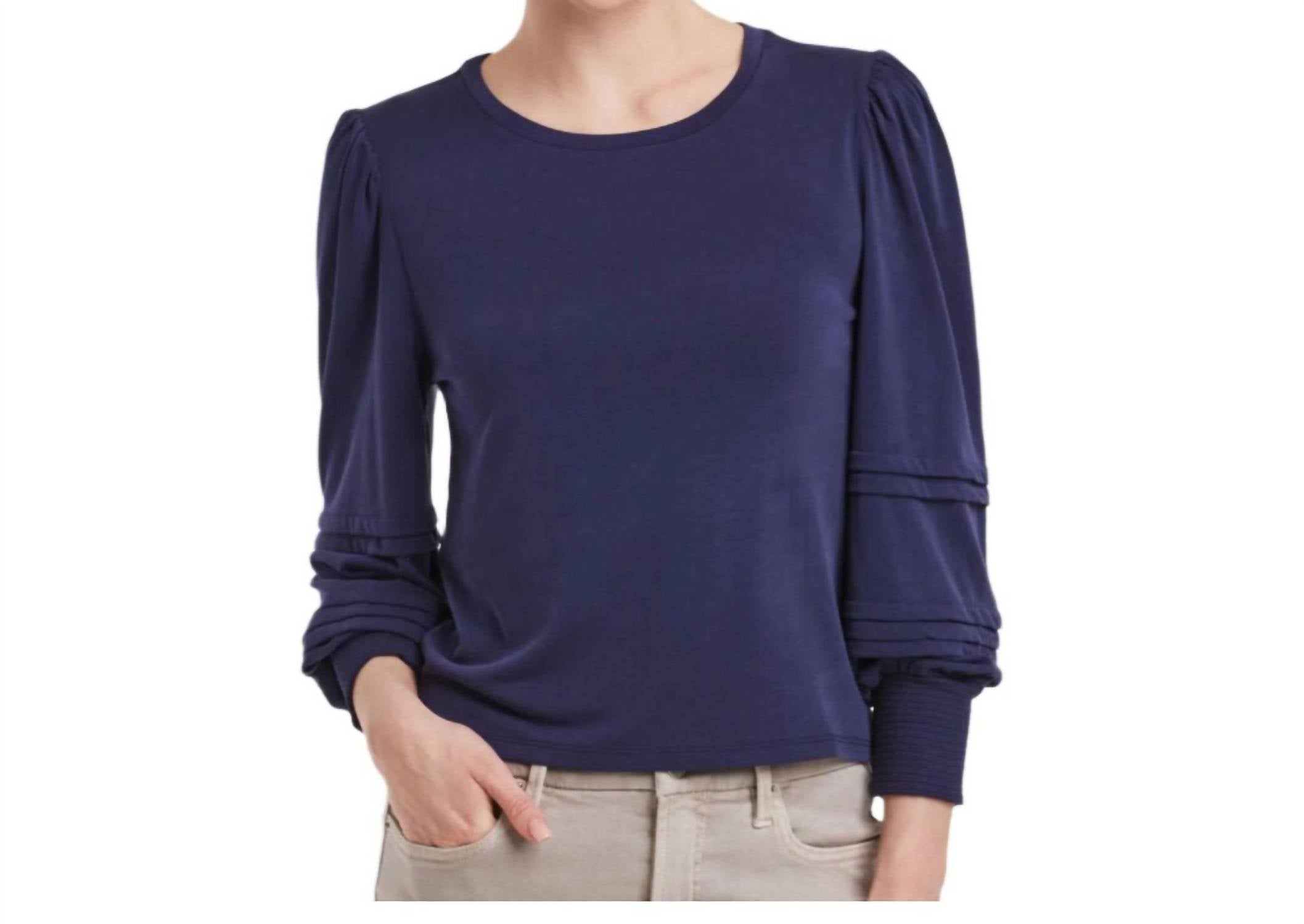 Another Love - Anika Long Sleeve With Pleats Top