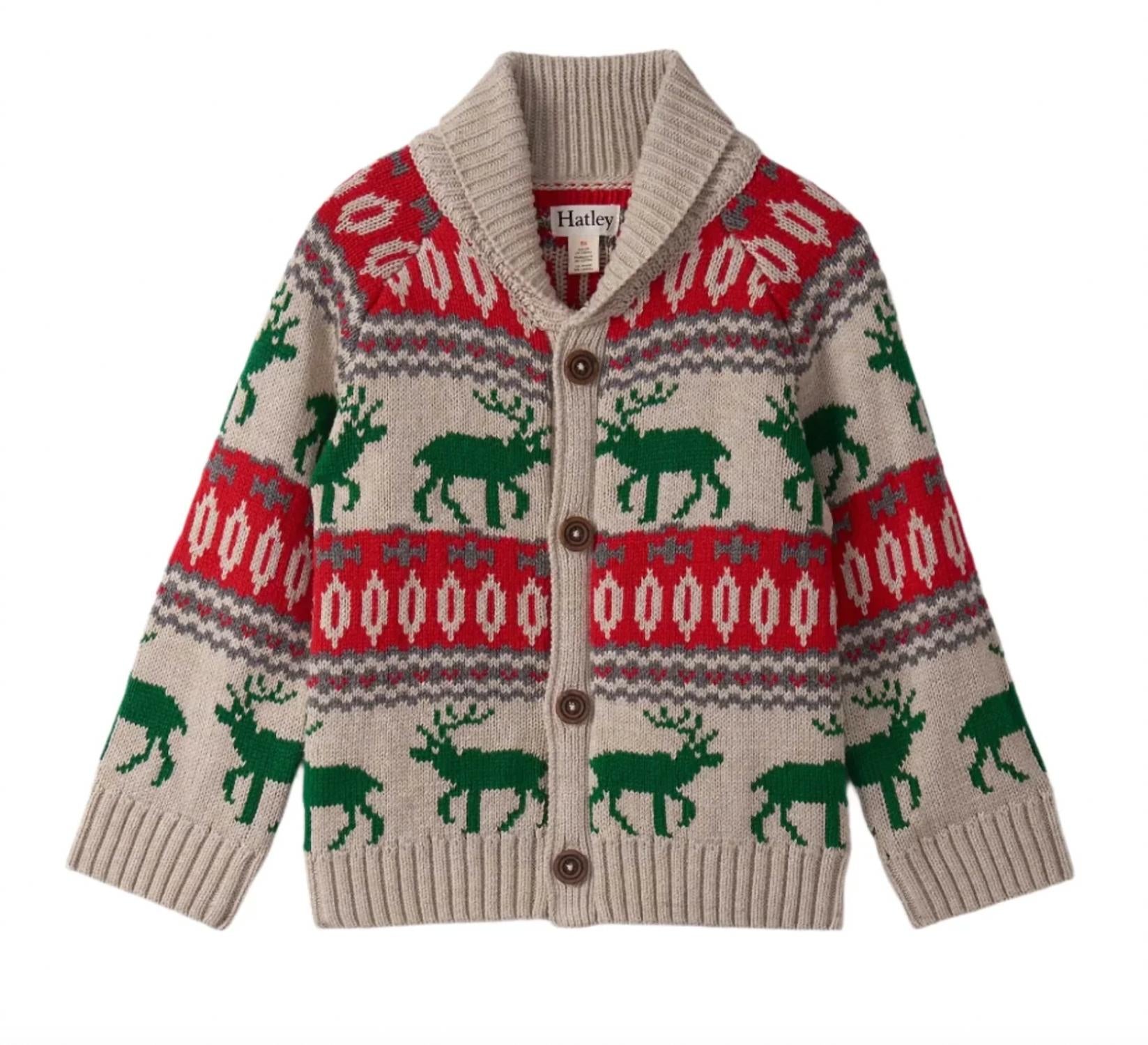 Hatley - Boy's Winter Elk Shawl Cardigan