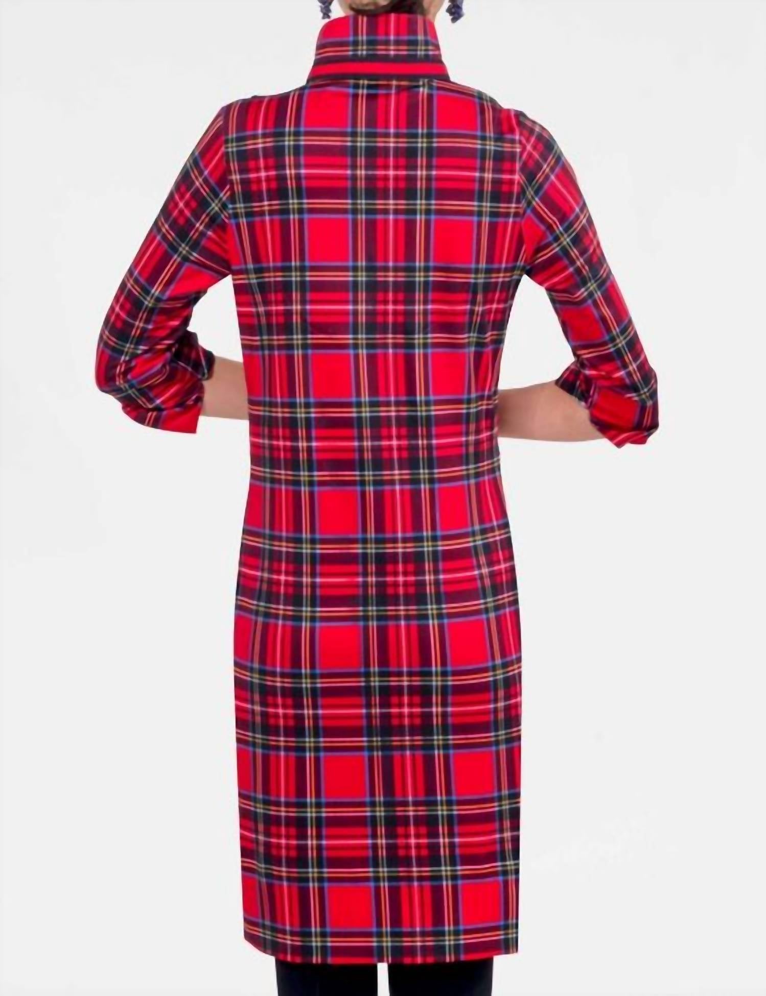 GRETCHEN SCOTT Duke Of York Everywhere Dress in red multi - women's dress - alternate view