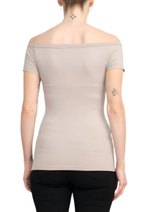 Alberto Makali - Off The Shoulder Solid Spandex Top