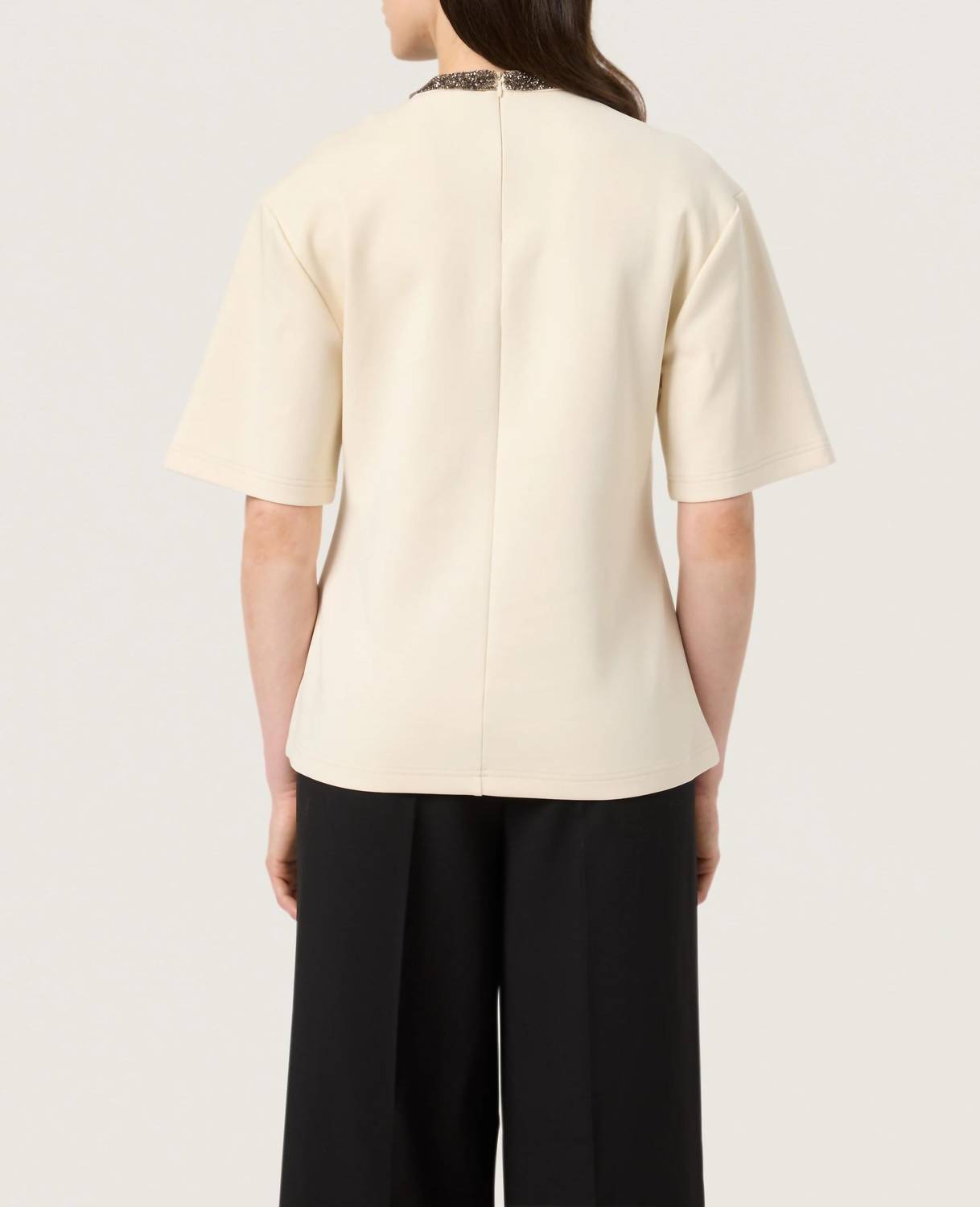 Soaked In Luxury - Magana Glitter Short Sleeves Blouse