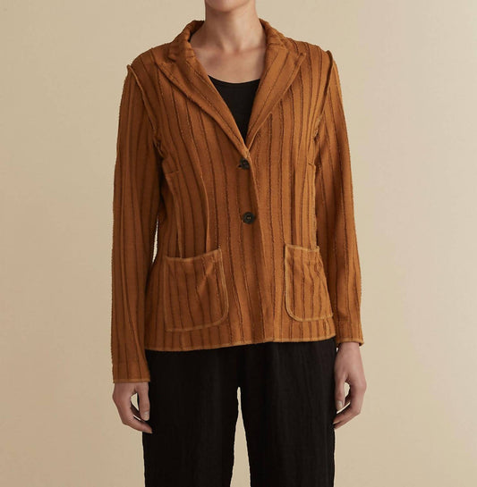 Cut Loose - Frayed Stripe Fitted Blazer