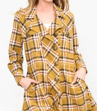 Aratta - Coco Plaid Trench Coat