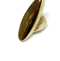 Heather Benjamin Jewelry - Long Oval Tiger Iron Ring