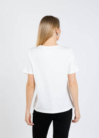 Oui Smile Tee in cloud dancer - women's t-shirt - view 4