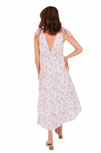 One Loved Babe - Floral Ribbon Tie Dress