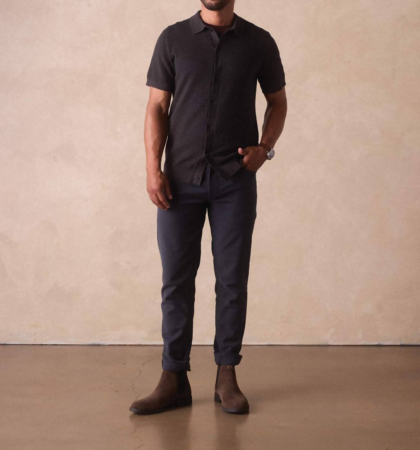 The Normal Brand - Robles Knit Jacquard Button Up