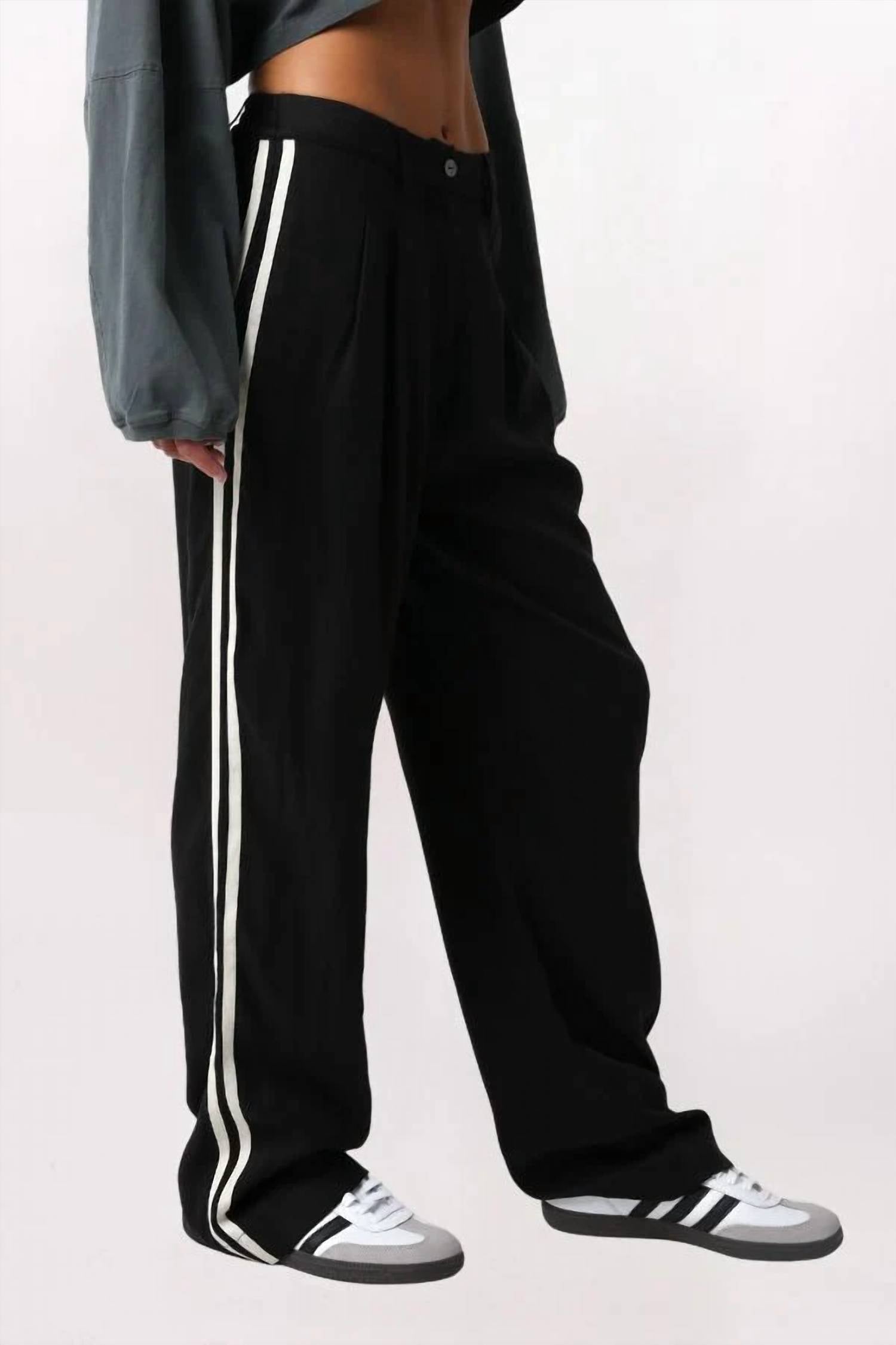 Olivaceous - Side Stripe Track Pants