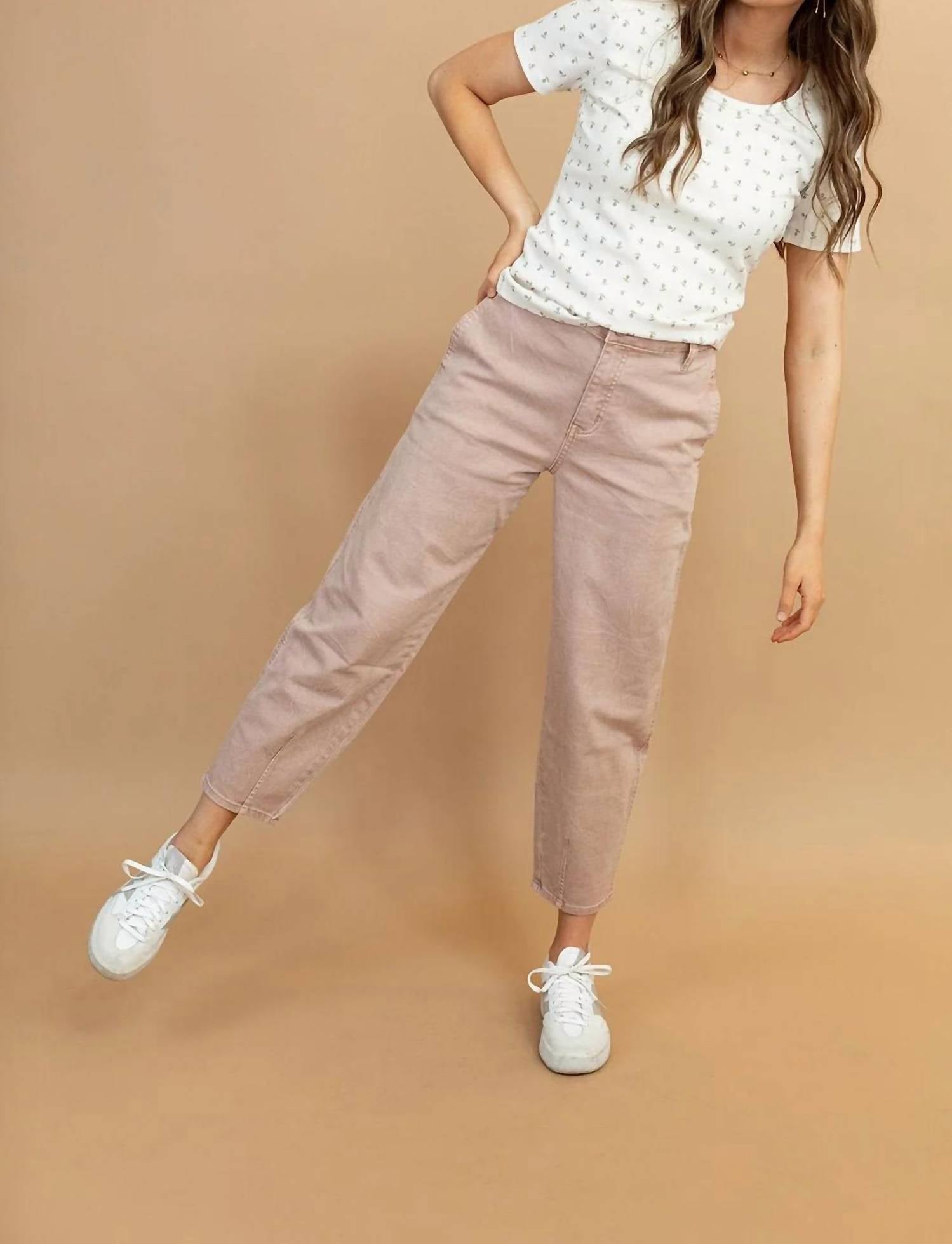Flying Monkey - Revie High Rise And Cropped Ankle Length Barrel Jeans