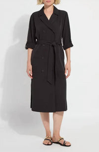 Lysse Ellison Trench Dress in black - women's dress
