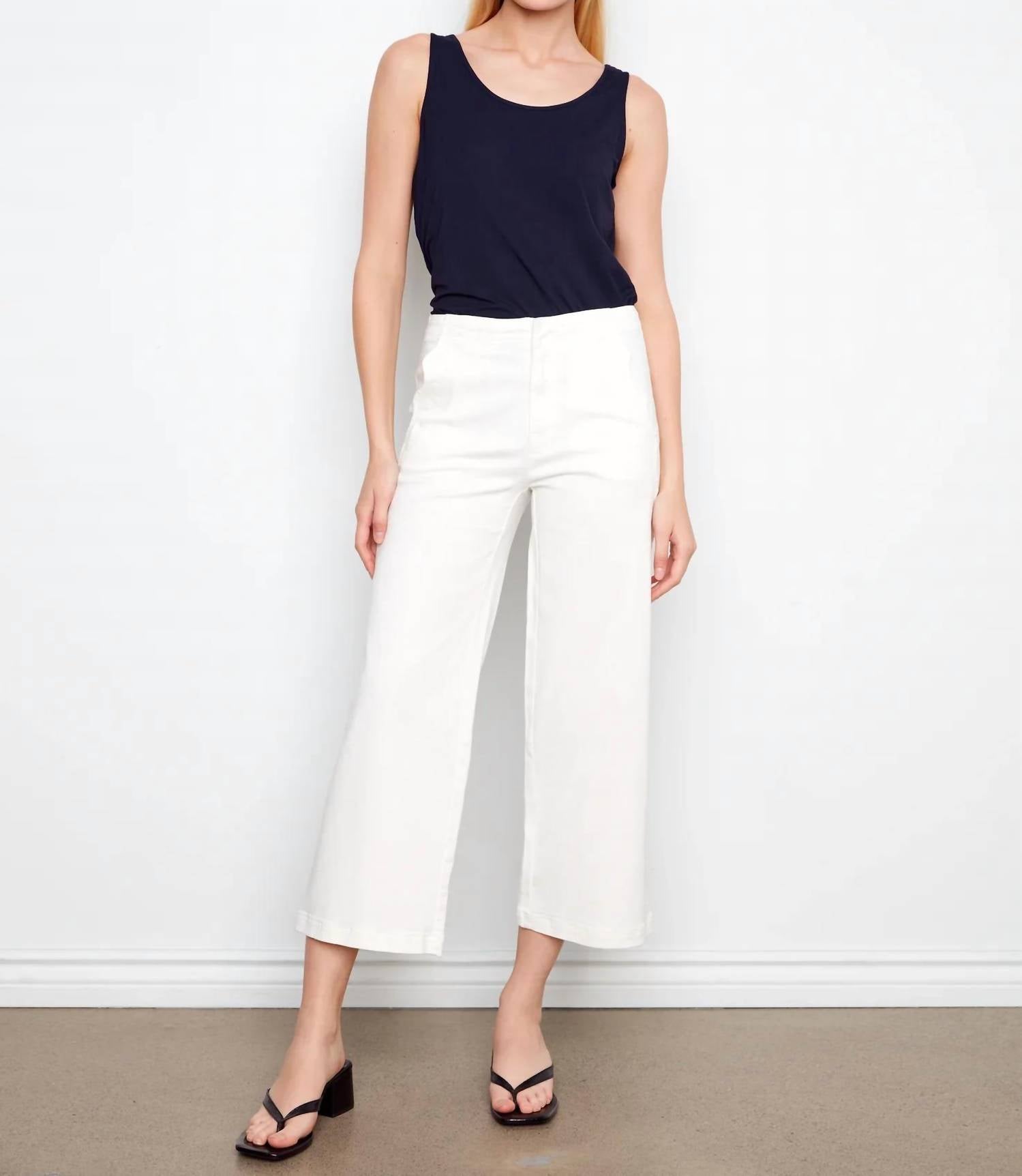 Charlie B - Scallop Edge Wide Leg Jeans