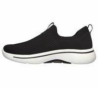 Skechers Women's Go Walk Arch Fit Shoes in black white - women's shoe - alternate view