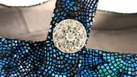 Alegria Women's Paloma Mosaic Leather Mary Jane Shoes in fandamonium blue - women's flats - view 4