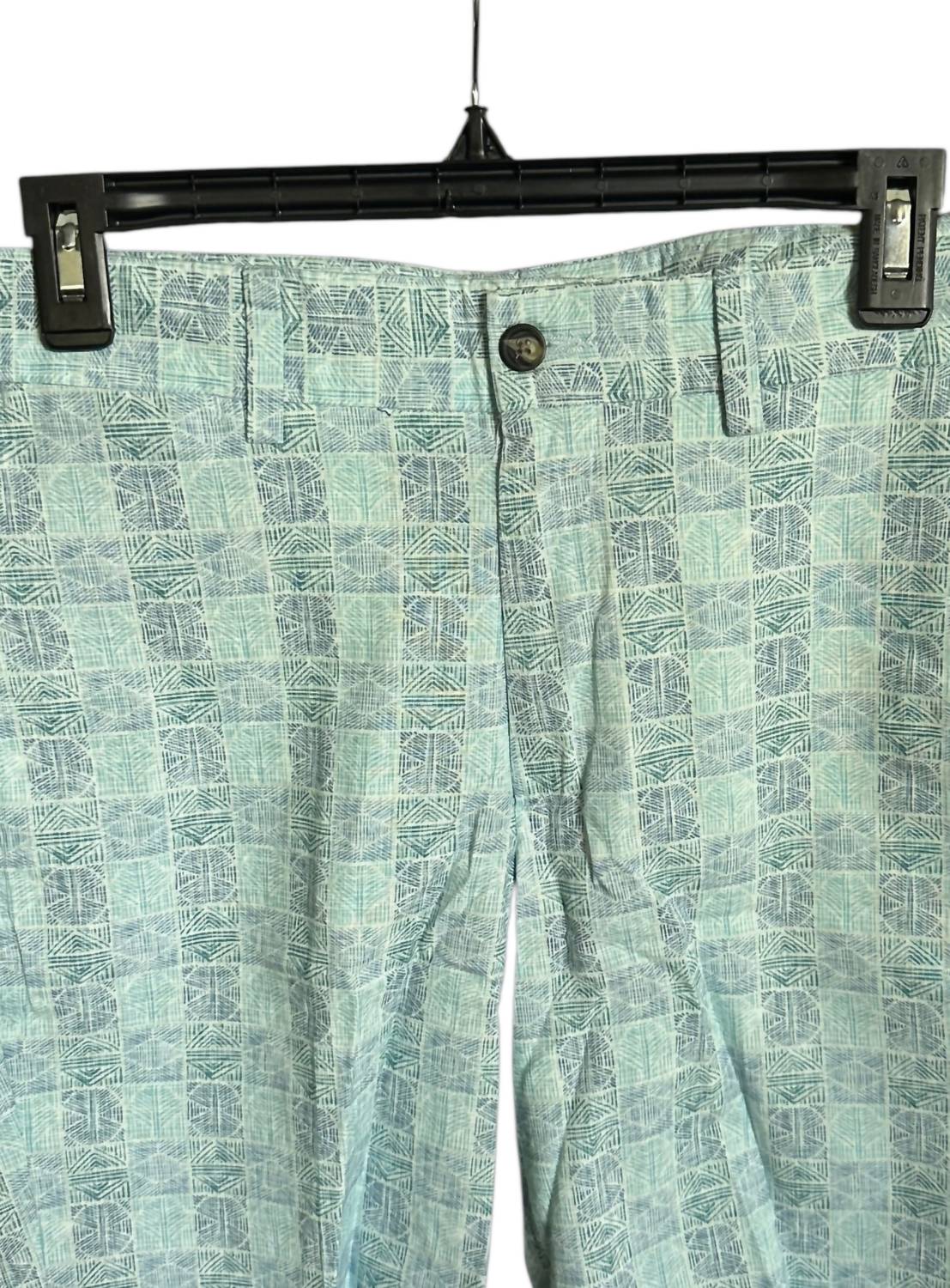 Charleston Khakis Men's Flat Front Shorts in blue - men's shorts - detail view