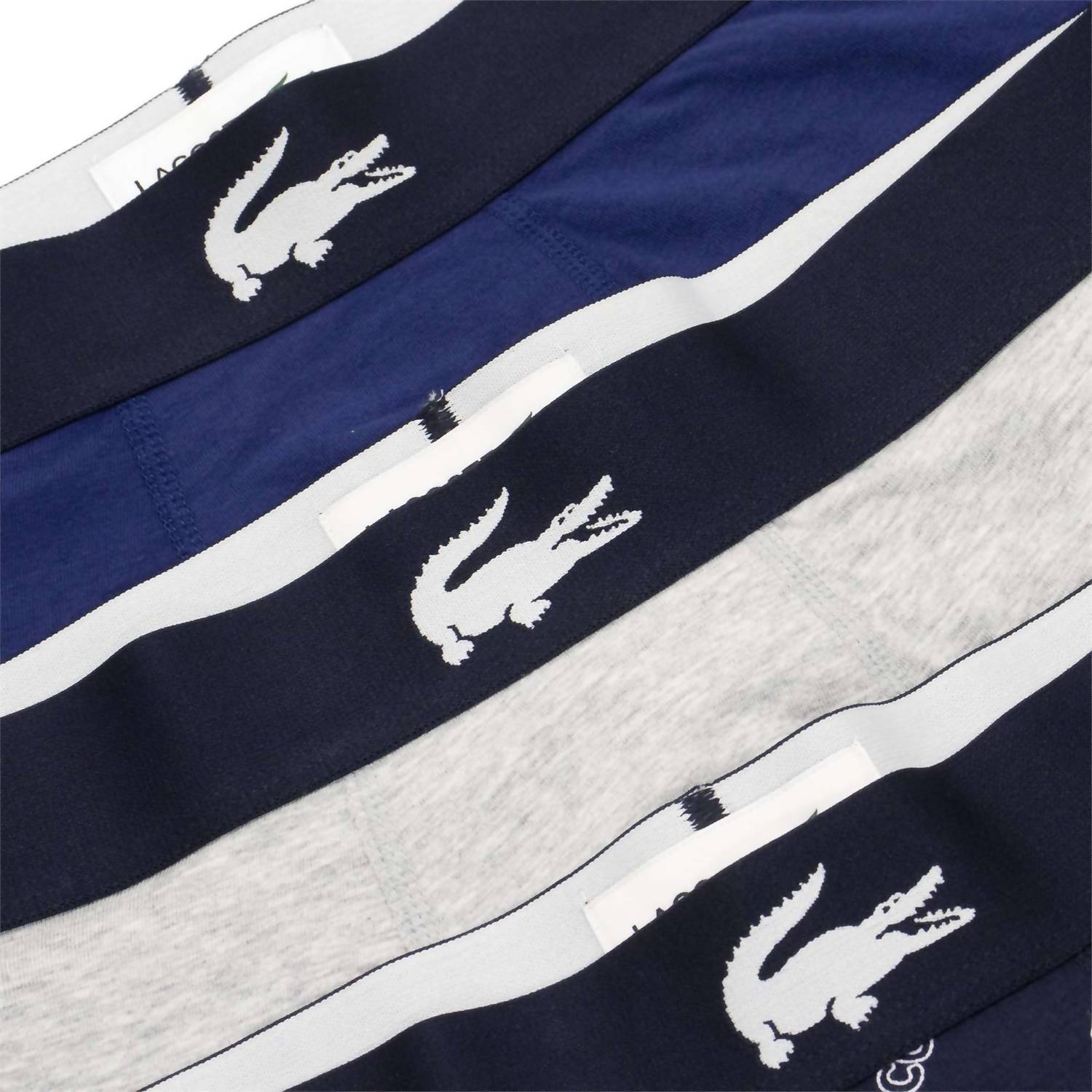 Lacoste - Men's 3 Pack Cotton Stretch Print Boxer Briefs