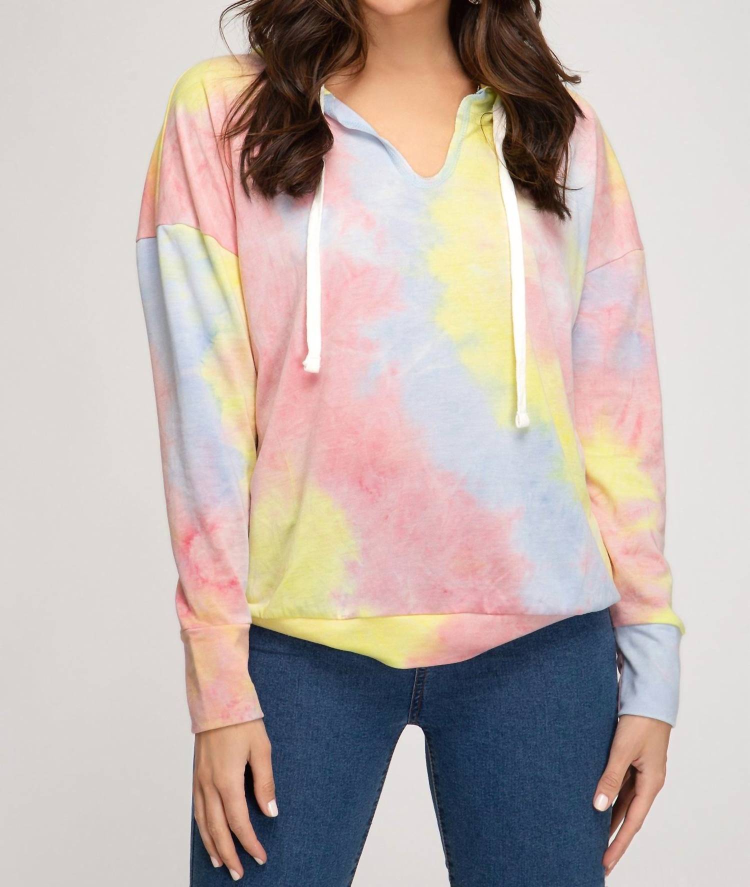 She + Sky - Tie Dyed French Terry Hoodie