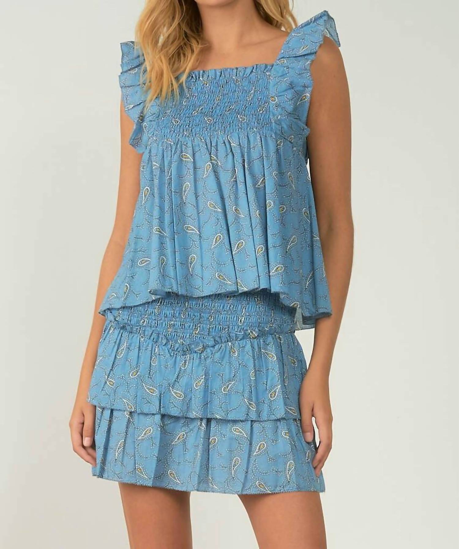 Elan - Layered Tiered Mini Skirt