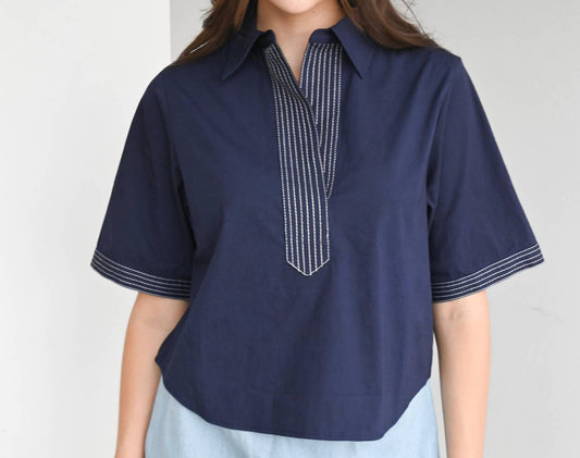 Never A Wallflower - Split Neck Blouse