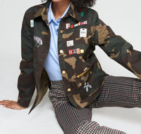 Vilagallo Olivia Camo Jacket in green - women's jacket