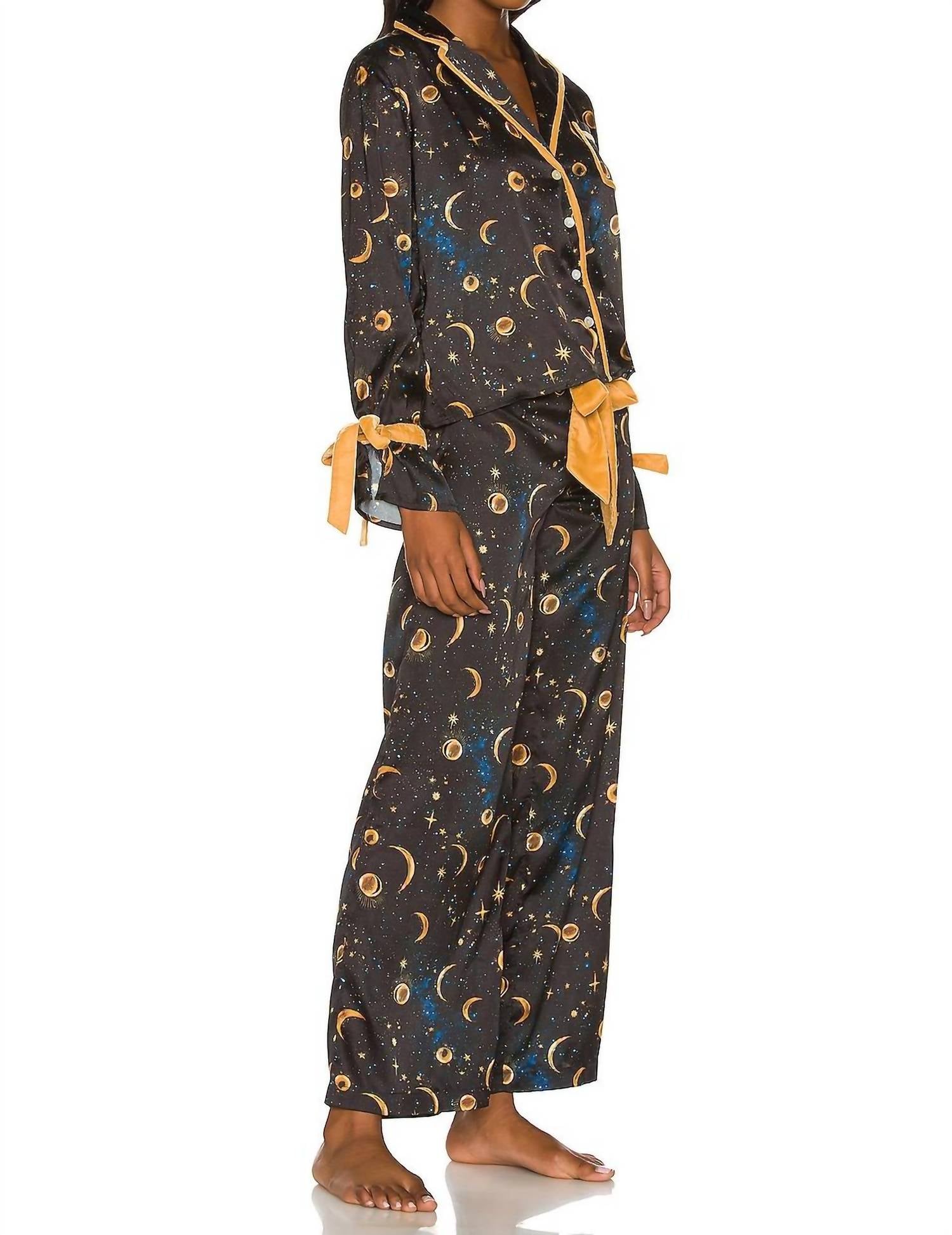 Beach Riot Lee Ann & Brook Set in gold celestial - women's sleepwear - alternate view