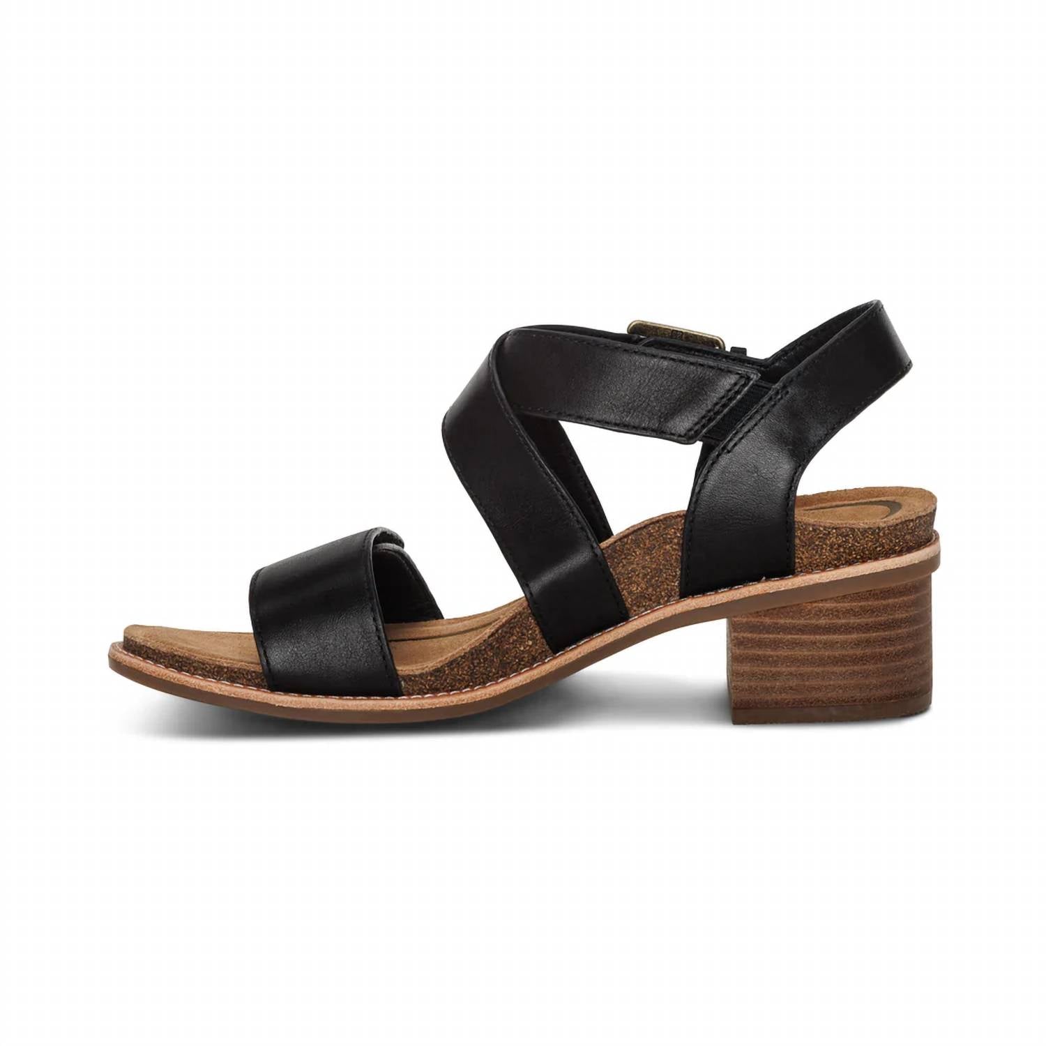 Aetrex Women's Kristin Sandal in black - women's sandal - alternate view