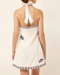 Marie Oliver - Patti Halter Tie-neck Mini Dress