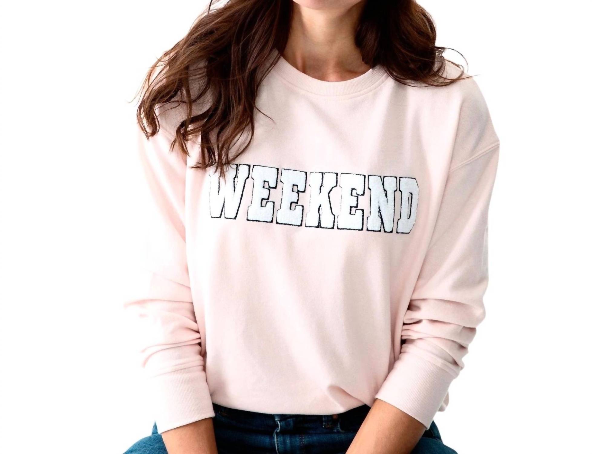 Shiraleah Weekend Crewneck Sweatshirt in blush - women's top