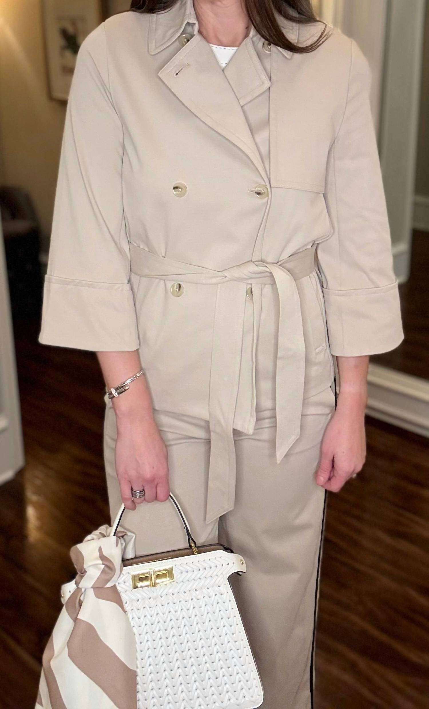 Lysse Dakota Cropped Trench Coat in beige - women's jacket