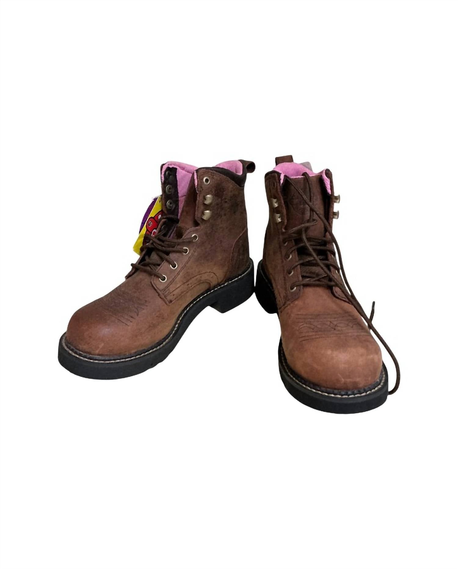 Justin Women's Aged Bark Boots in brown - women's shoe - detail view