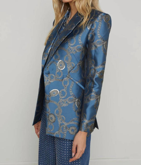 L'Agence - L'agence Sheila Structured Blazer Blue Horizon