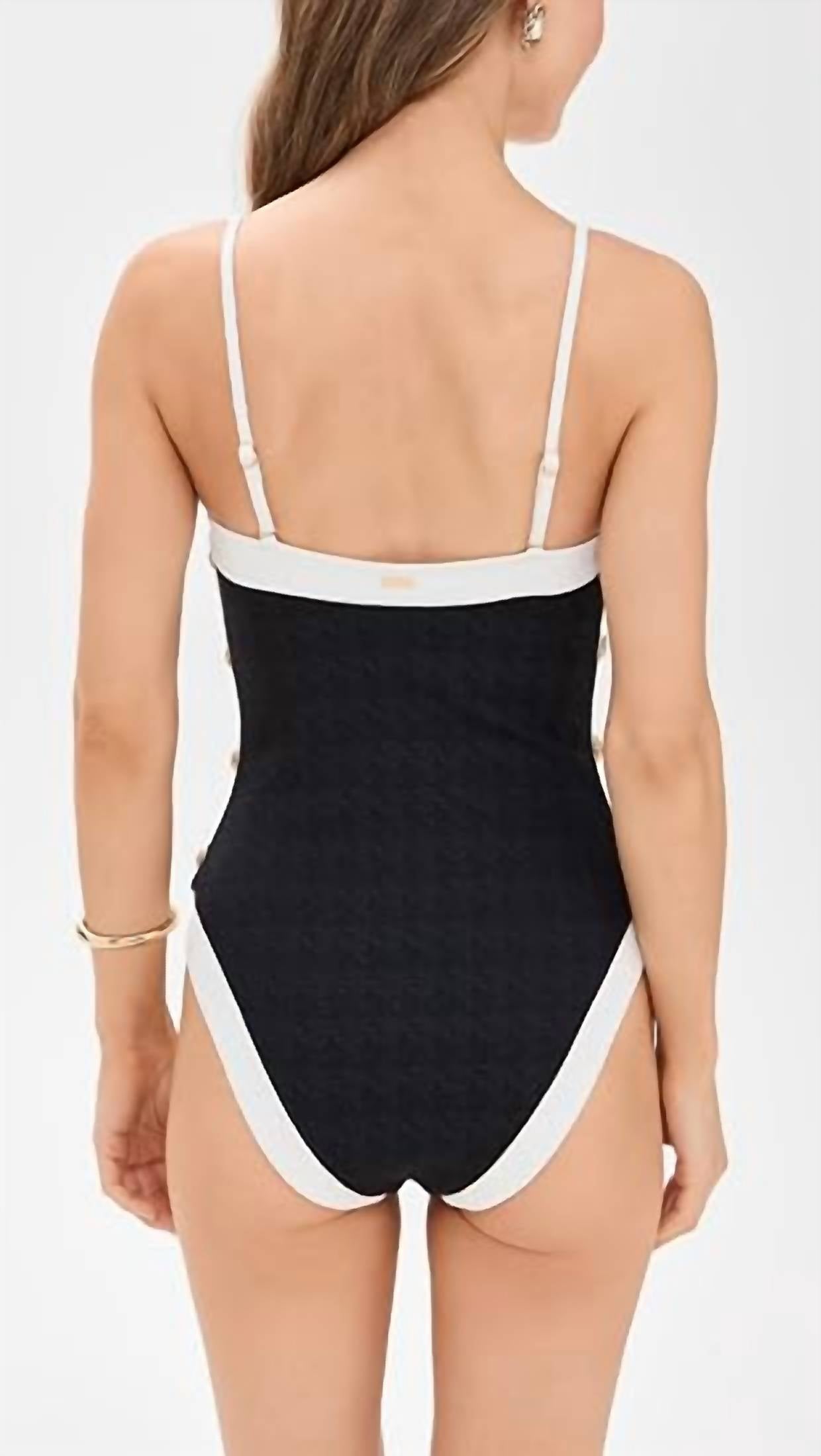 L'Agence - Tory Colorblock Chic Bandeau One Piece