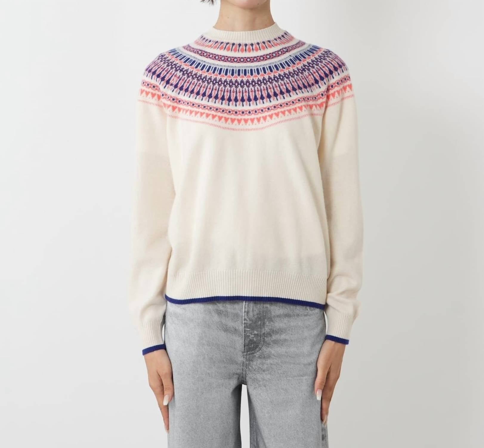Jumper1234 - Fairisle Yoke Crew Sweater