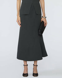 Tibi - Wool Crepe Marte Fluid Skirt