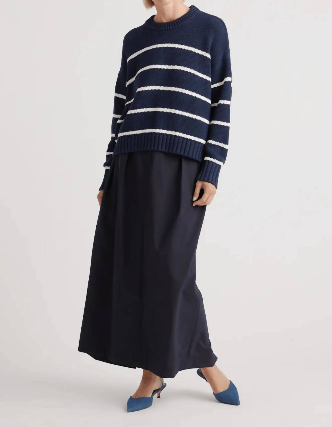 525 America - Hazel Striped Crew Neck Pullover