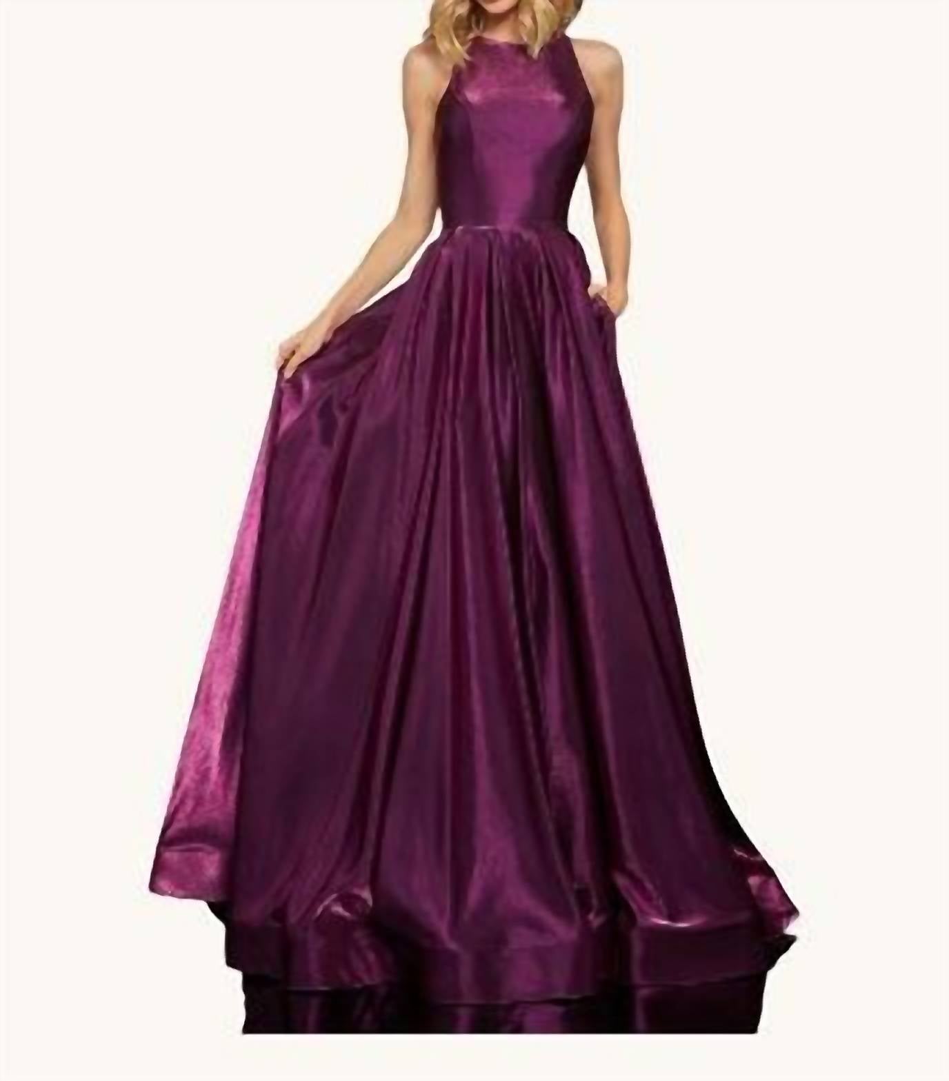 Sherri Hill - Satin Shimmer Ball Gown