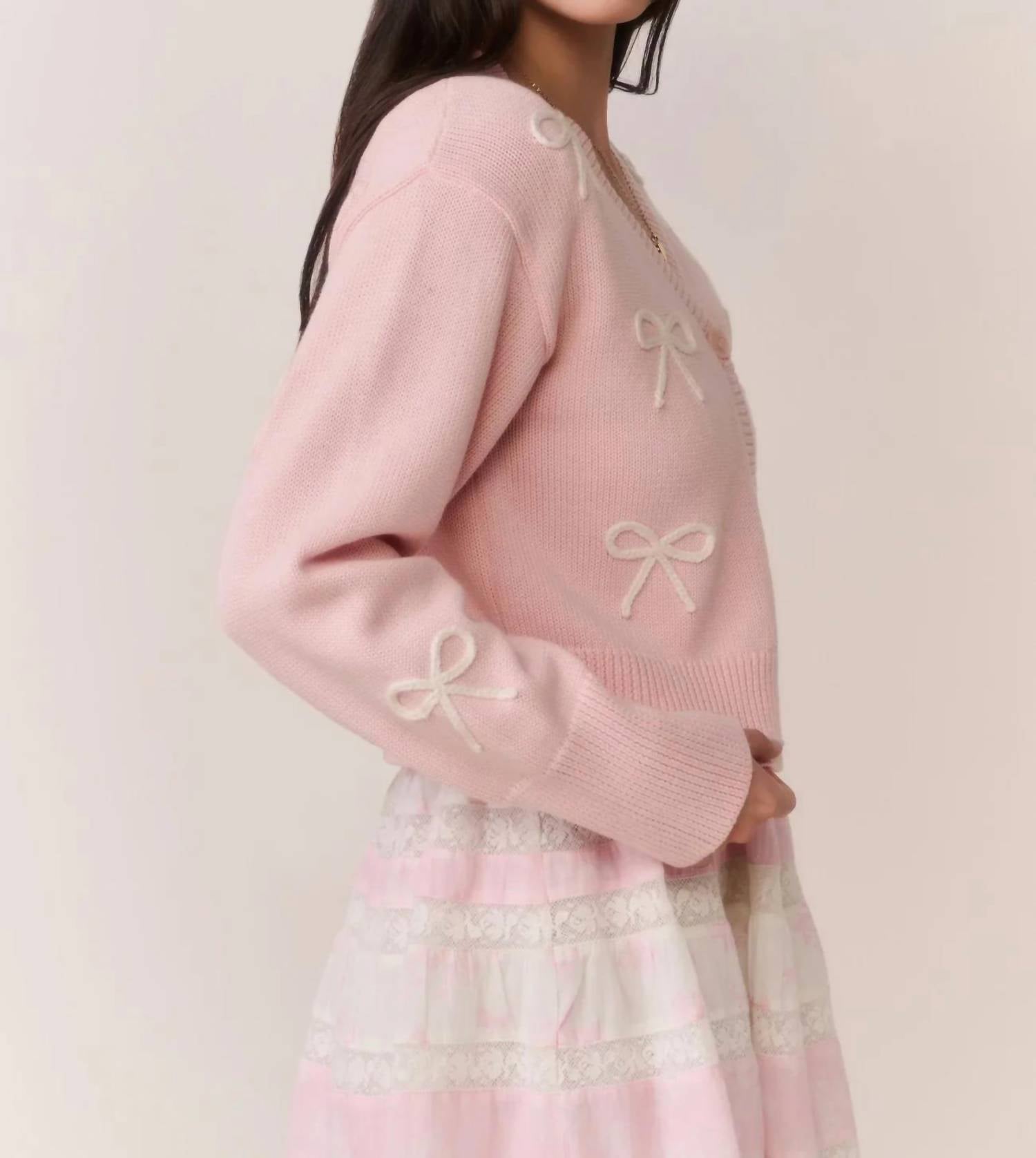 Loveshackfancy - Francette Cropped Knit Cardigan