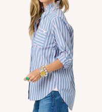 Kerri Rosenthal - Mia Ruffle Striped Shirt